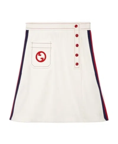 GUCCI INTERLOCKING G A-LINE SKIRT