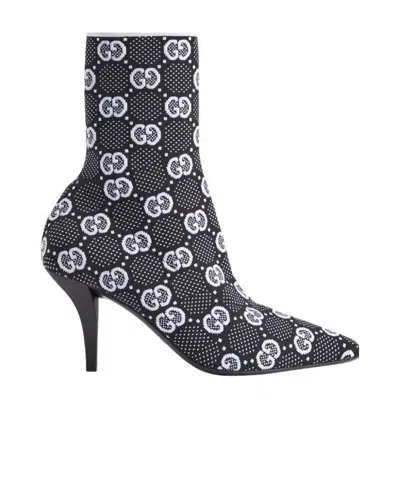 GUCCI GUCCI GG KNIT ANKLE BOOTS