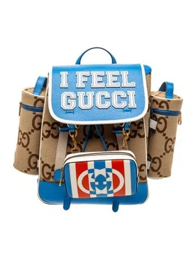 Pre-owned Gucci Interlocking G Backpack In Brown