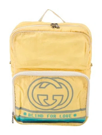 Pre-owned Gucci Interlocking G Backpack In Yellow