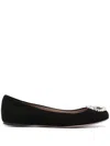 Gucci Interlocking-g Ballet Flats In Schwarz