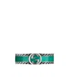 Gucci Interlocking G Band Ring In Green