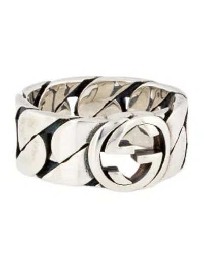 Pre-owned Gucci Interlocking G Band Ring In Multi