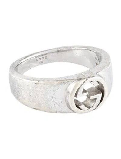Pre-owned Gucci Interlocking G Band Ring In Multi