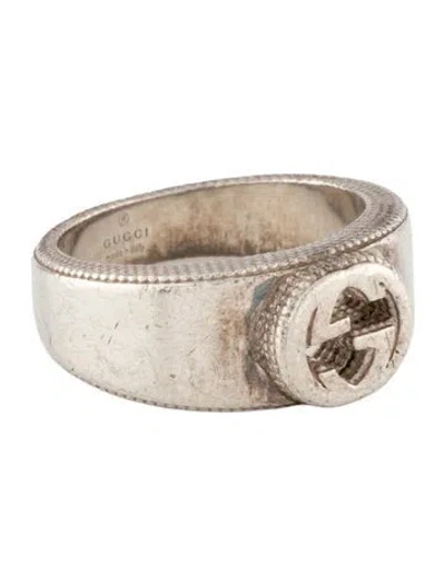 Pre-owned Gucci Interlocking G Band Ring In Multi