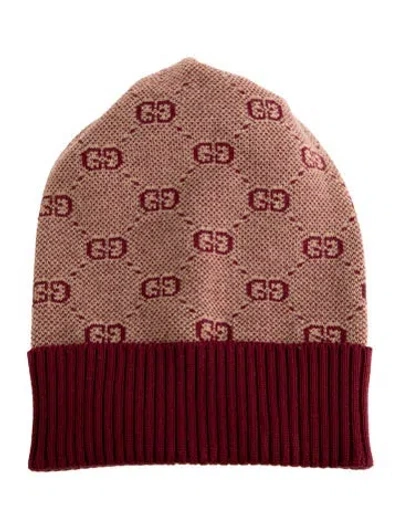 Pre-owned Gucci Interlocking G Beanie W/ Tags In Red