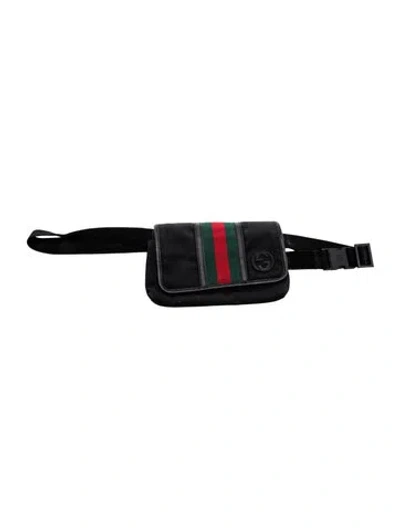 Pre-owned Gucci Interlocking G Belt Bag In Black