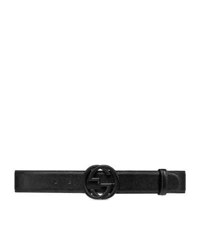 Gucci Interlocking G Belt In Black