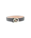 Gucci Interlocking G Belt, Size 85 In Black