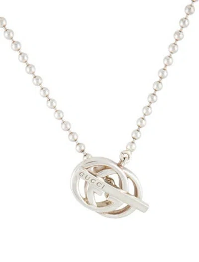 Pre-owned Gucci Interlocking G Britt Toggle Necklace, 16.5" In Multi