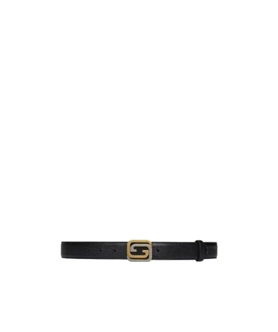 Gucci Interlocking G Buckle Belt In Black