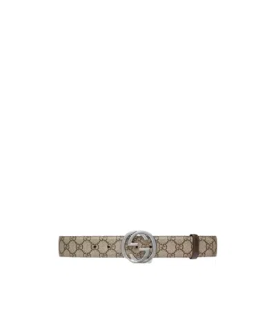 Gucci Interlocking G Buckle Belt In Nude