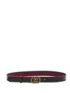 Gucci Interlocking G Buckle Leather Belt In Pattern