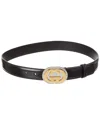 Gucci Interlocking G Buckle Leather Belt (authentic Pre-loved)