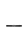 Gucci Interlocking G-buckle Leather Belt In Black