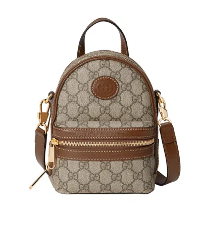 Gucci Interlocking G Canvas Backpack In Multicolor