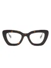 Gucci Interlocking G Cat-eye Glasses In Brown