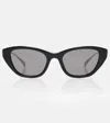 Gucci Interlocking G Cat-eye Sunglasses In Black