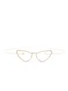 Gucci Interlocking G Cat-eye Glasses In Gold