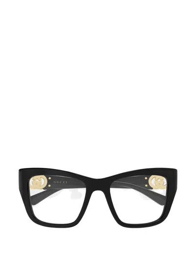 Gucci Interlocking G Cat-eye Glasses In Black