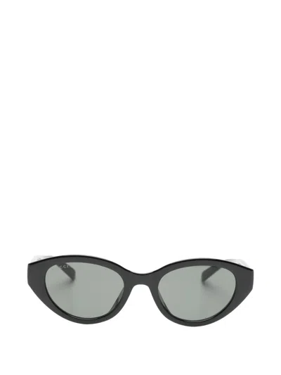 Gucci Interlocking G Cat-eye Sunglasses In Black