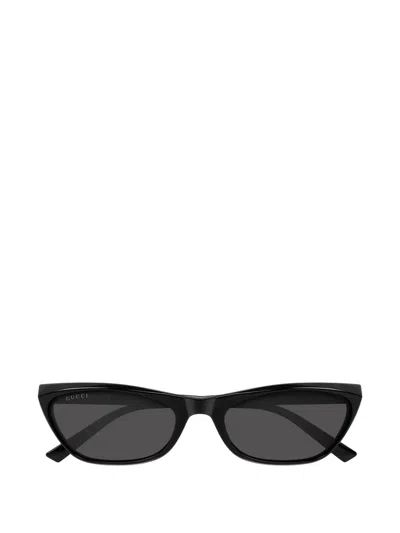 Gucci Interlocking G Cat-eye Sunglasses In Black