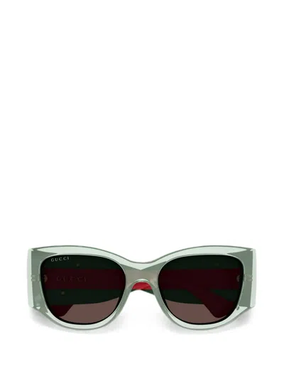 Gucci Interlocking G Cat-eye Sunglasses In Green