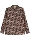 Gucci Interlocking G Chain-print Silk Shirt