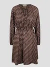GUCCI INTERLOCKING G CHAIN PRINTED DRESS