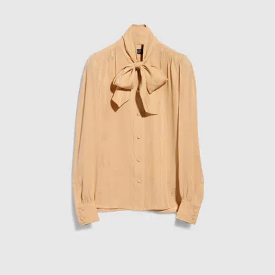 Gucci Interlocking G Chain Silk Jacquard Shirt In Neutral