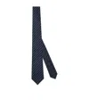 Gucci Interlocking G Chain Silk Tie In Blue