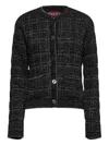 Gucci Interlocking-g Check Cardigan In Black