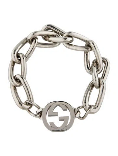 Pre-owned Gucci Interlocking G Choker Necklace, 12" In Multicolor