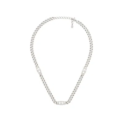 Gucci Interlocking G Chunky Curb Chain Necklace - Ybb853967001 In Metallic