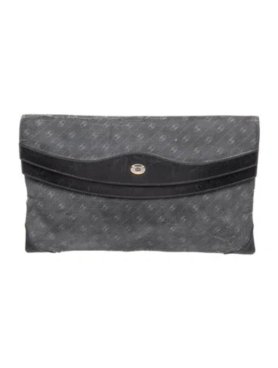 Pre-owned Gucci Interlocking G Clutch Vintage In Black