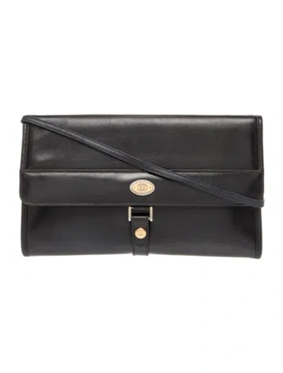 Pre-owned Gucci Interlocking G Clutch Vintage In Black