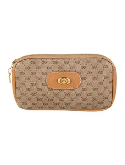 Pre-owned Gucci Interlocking G Clutch Vintage In Neutral