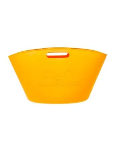 Pre-owned Gucci Interlocking G Clutch In Yellow