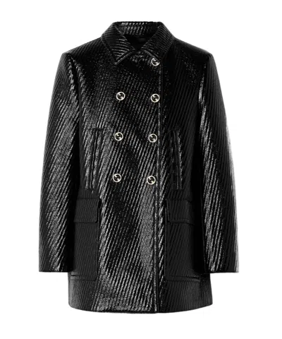 Gucci Interlocking G Coat In Black
