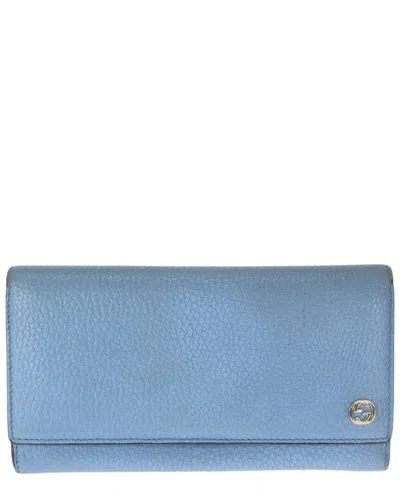 Gucci Interlocking G Continental Wallet (authentic Pre-loved) In Blue