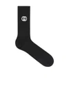 Gucci Interlocking-g Cotton Ankle Socks In Black