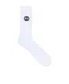 Gucci Interlocking-g Cotton Ankle Socks In White