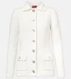 Gucci White Stretch Crochet Blazer In Neutral