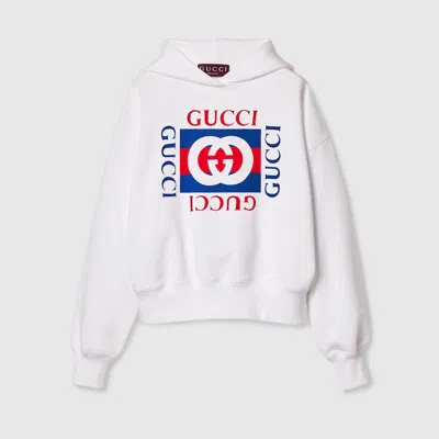 Gucci Interlocking G Cotton Jersey Sweatshirt In White