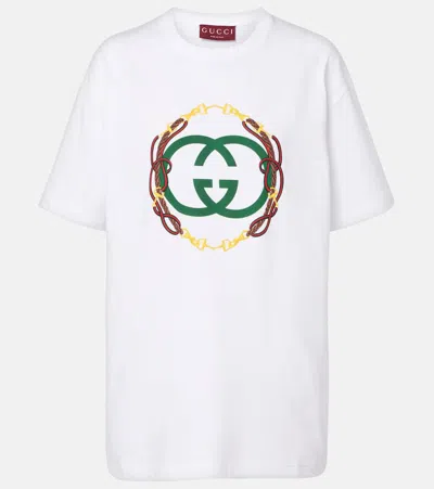 Gucci Interlocking G Cotton Jersey T-shirt In White