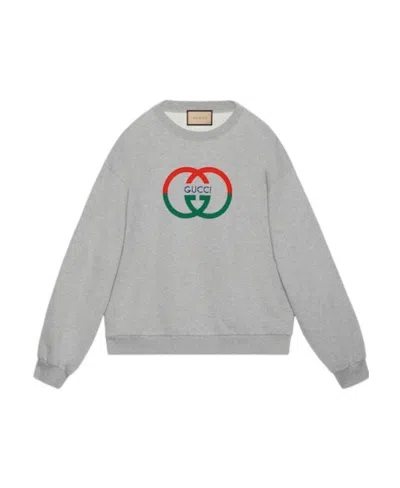 GUCCI GUCCI LOGO PRINTED CREWNECK SWEATSHIRT