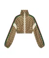Gucci Interlocking G Cropped Jacket In Brown