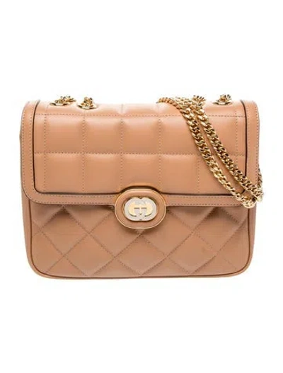 Pre-owned Gucci Interlocking G Deco Small In Neutral