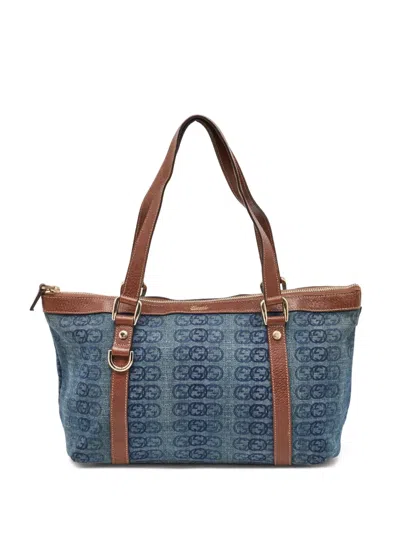 Pre-owned Gucci Interlocking G Denim Tote Bag