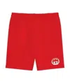 Gucci Interlocking G Disk-print Shorts In Red